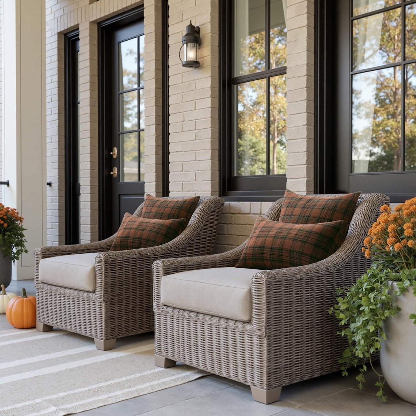 Fall Plaid Pillow Covers