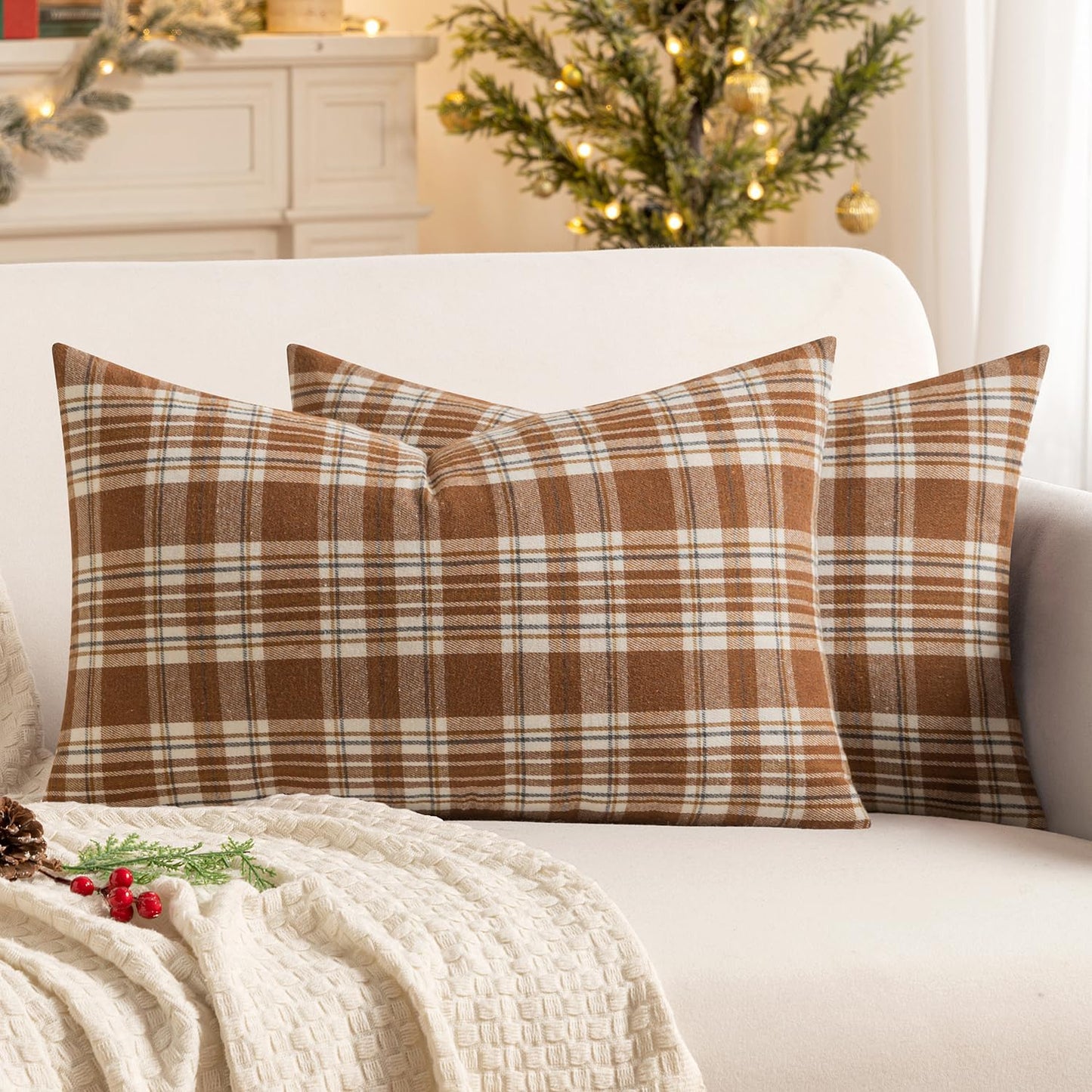 Fall Plaid Pillow Covers
