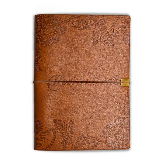 Blank Recipe Leather Cookbook
