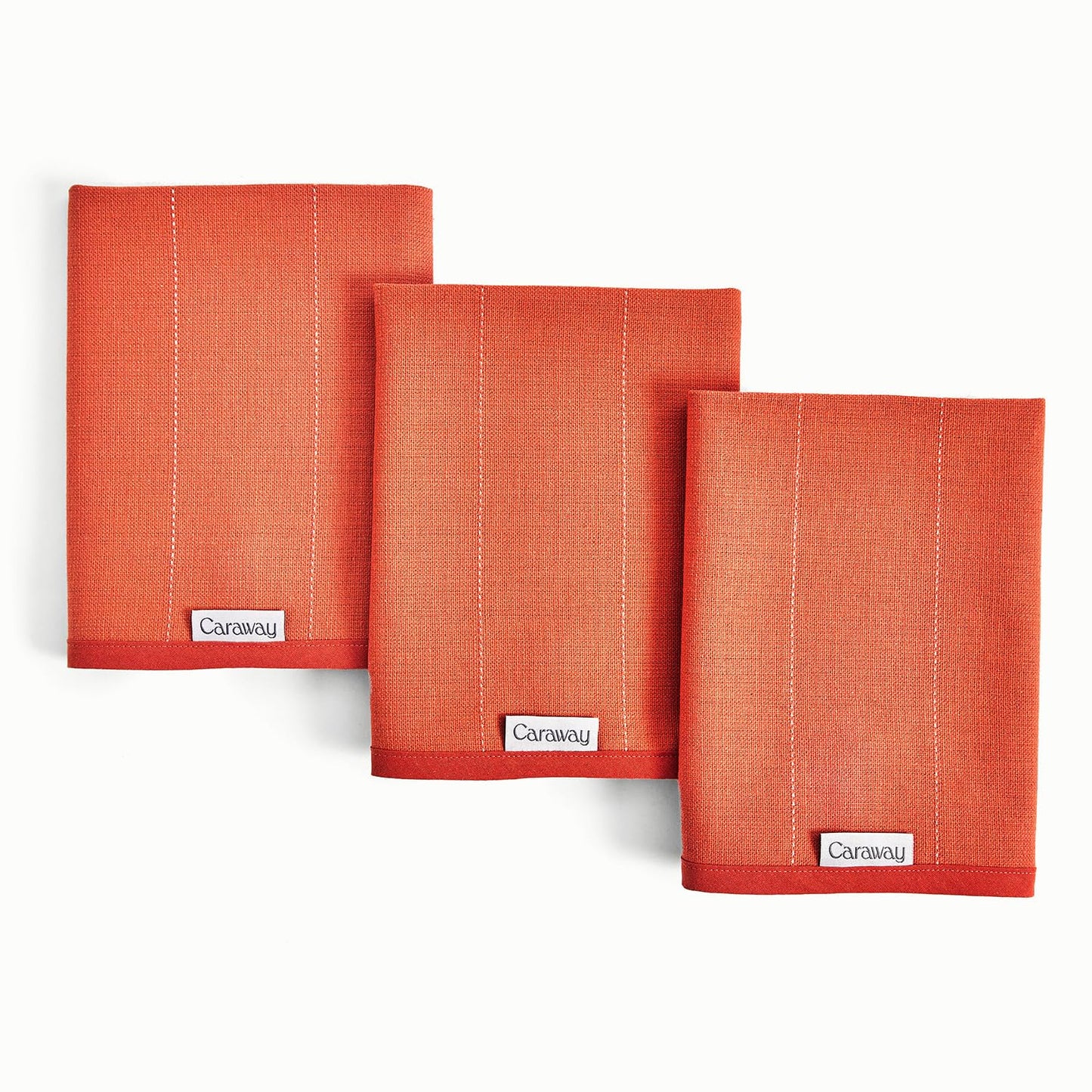 Caraway Tea Towels - Reusable Dish Towels - Made from 100% Organic Cotton - Highly Absorbent & Lint-Free - Perfect for Kitchen Cleanup or Table Setting - Extra Large Size - Cream