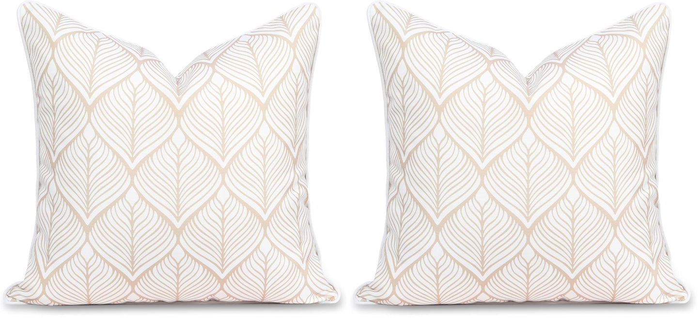 Indoor Outdoor Scalloped Lumbar Pillow Cover 12"x20"