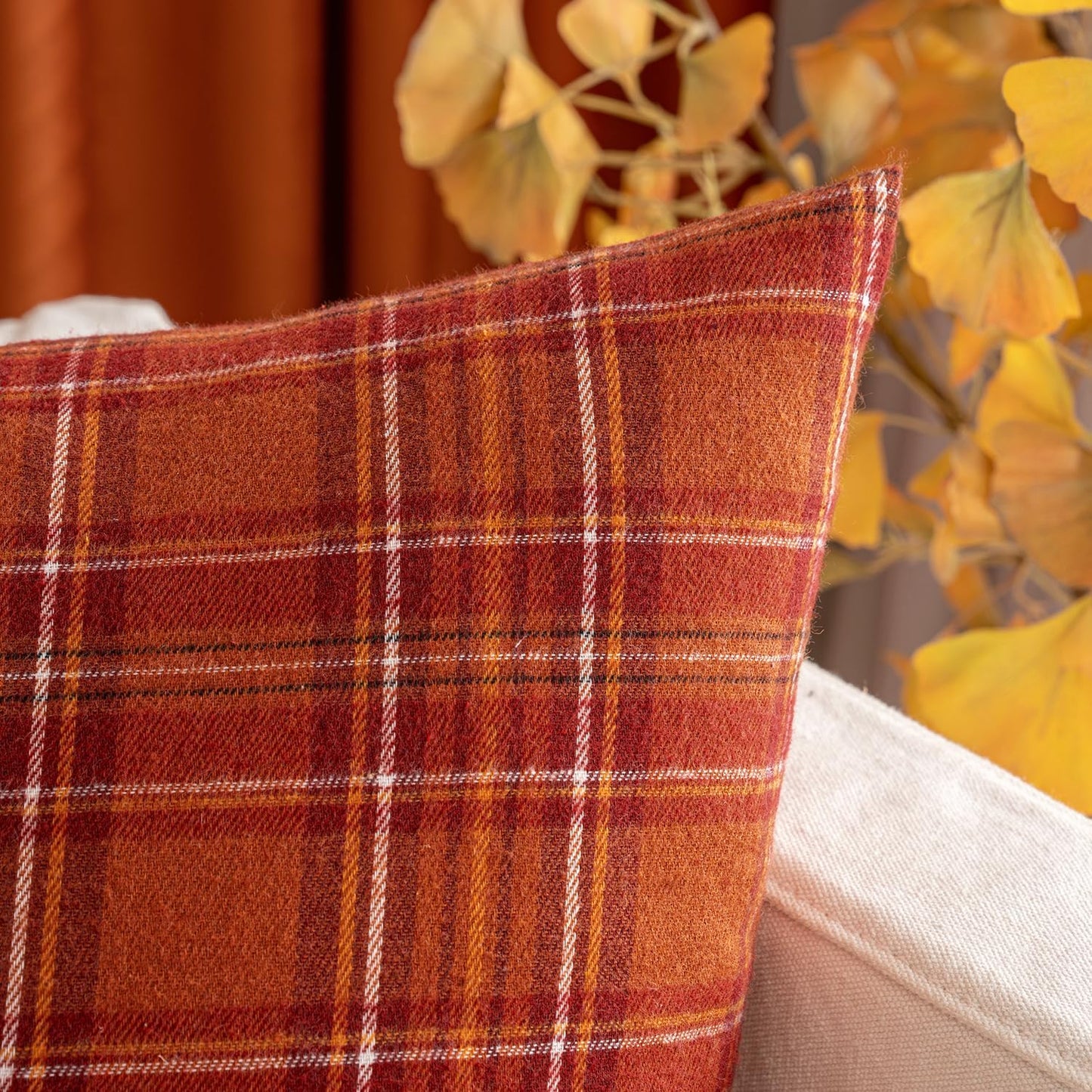 Fall Plaid Pillow Covers
