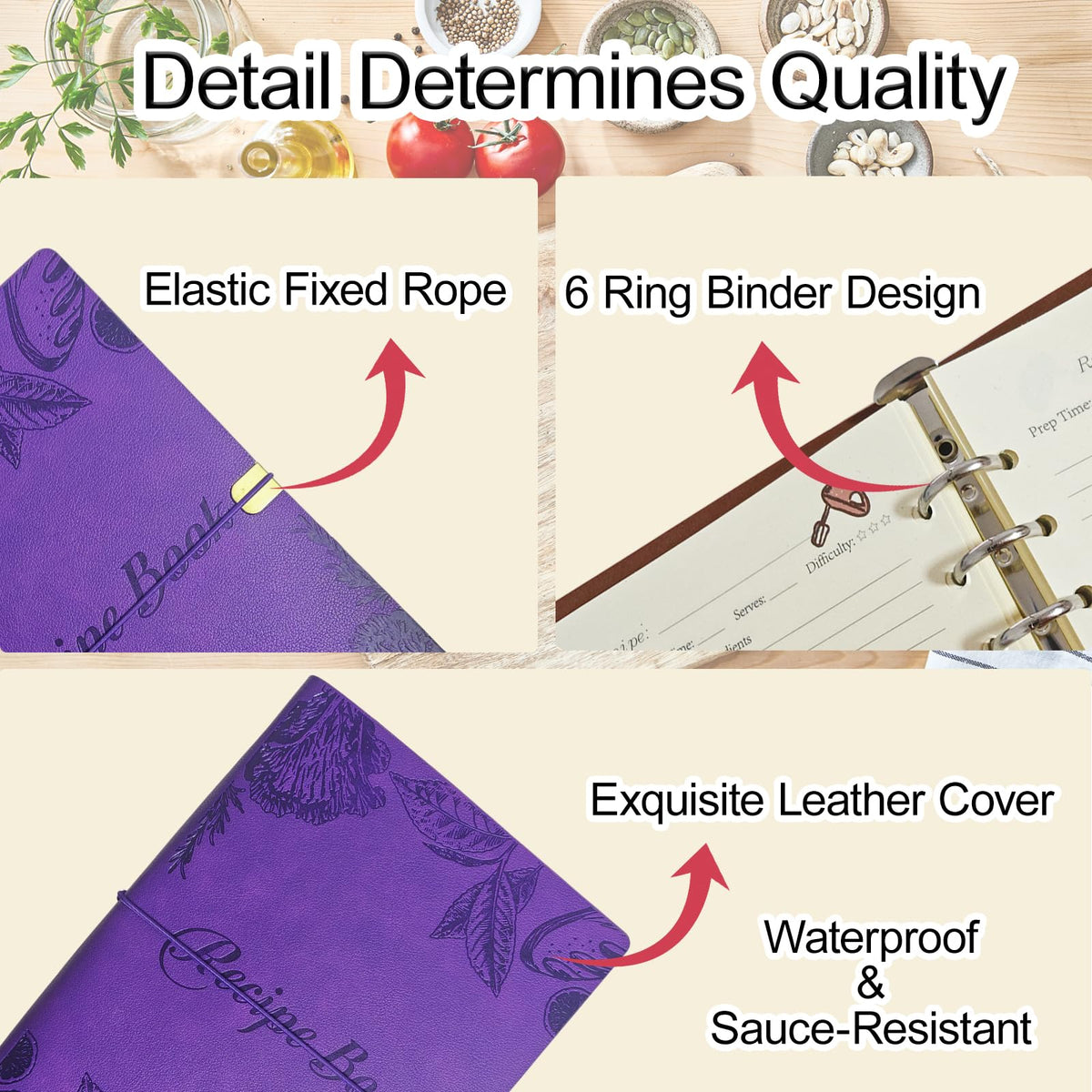 Blank Recipe Leather Cookbook