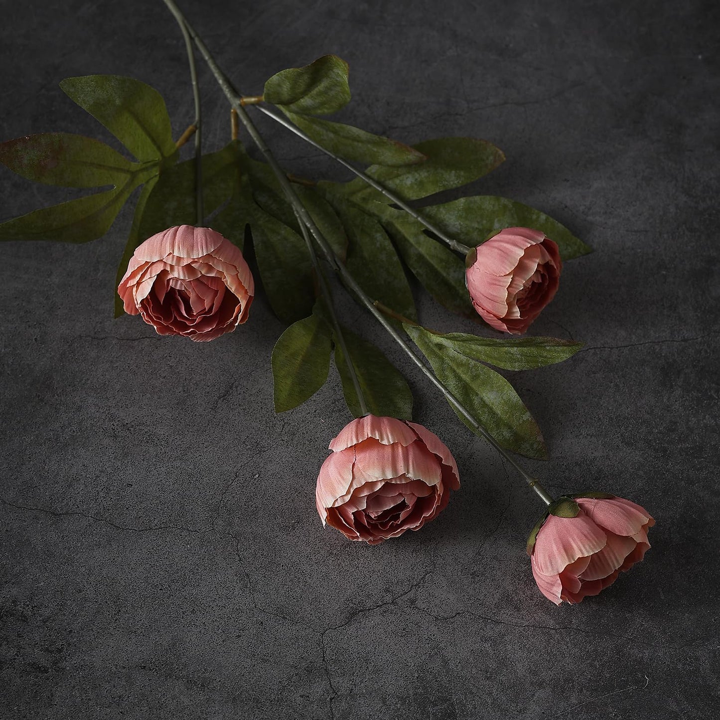 6 Pcs Faux Silk Peony Artificial Flowers 27" Stems