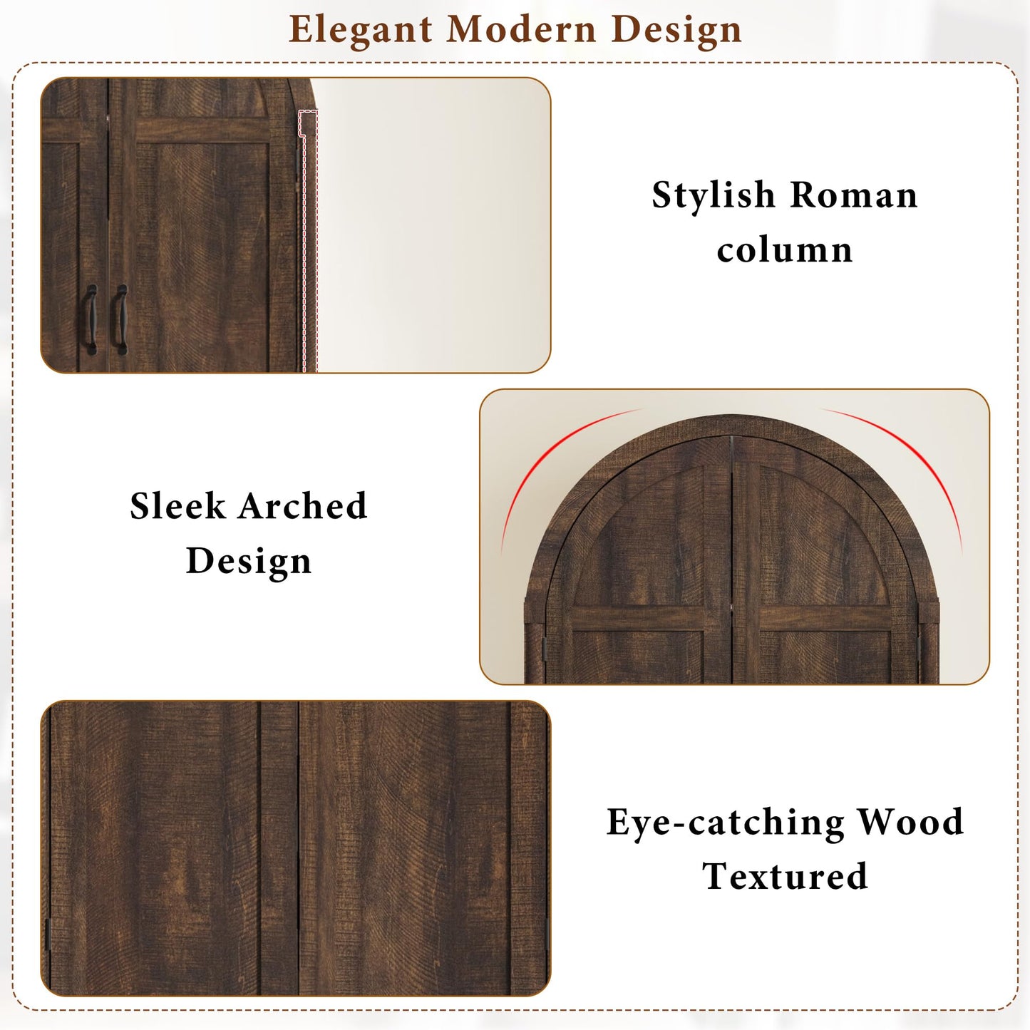 3 Doors Armoire Wardrobe Closet with Doors and Drawers
