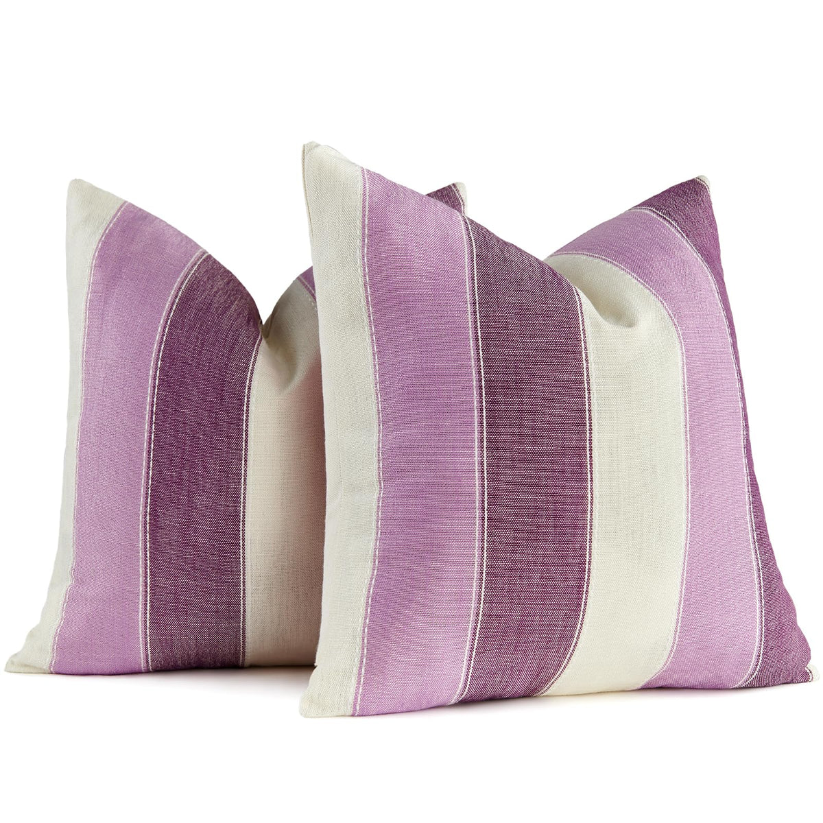 2 Pair Stripe Check Throw Pillow Covers 18x18Inch