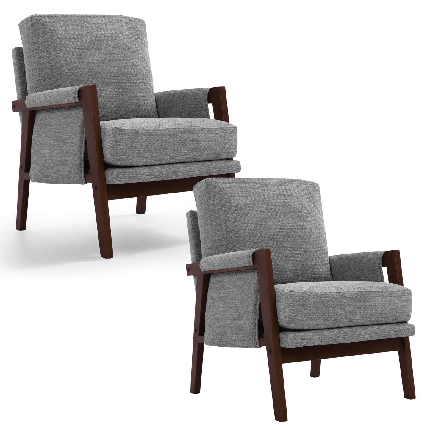 Modern Accent Armchair_Solid Wood