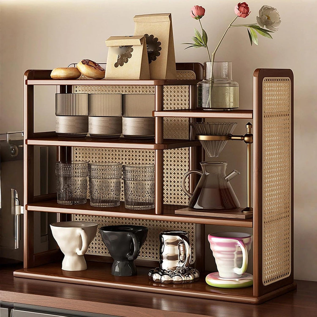 Countertop Bamboo Display Shelf