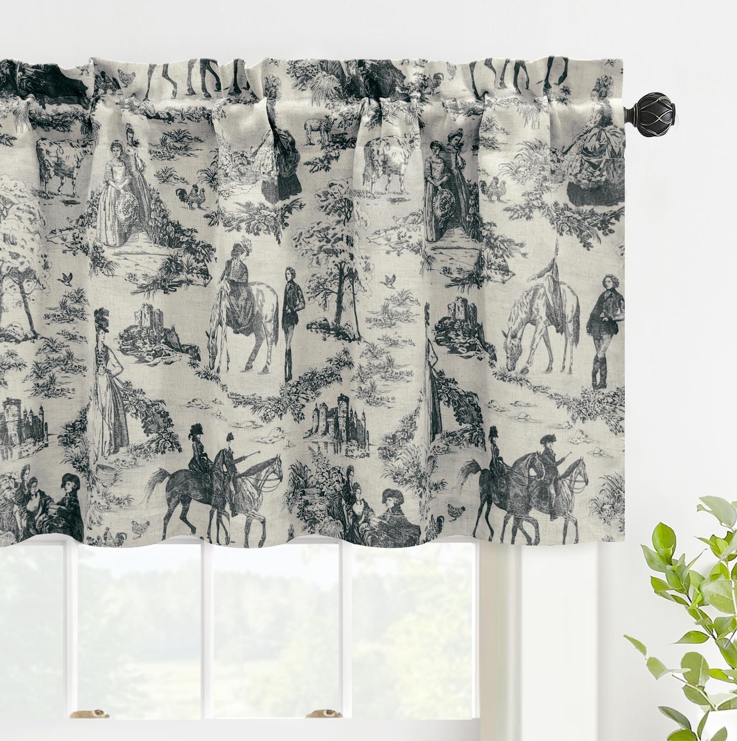 Linen Blackout Valance Window Curtain