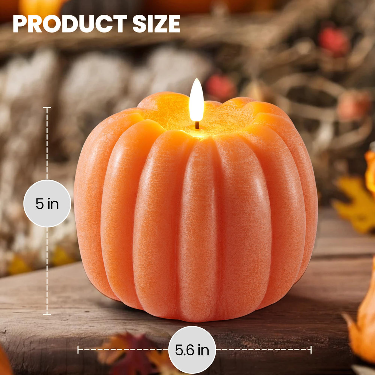 Flameless Pumpkin Candle with Remote