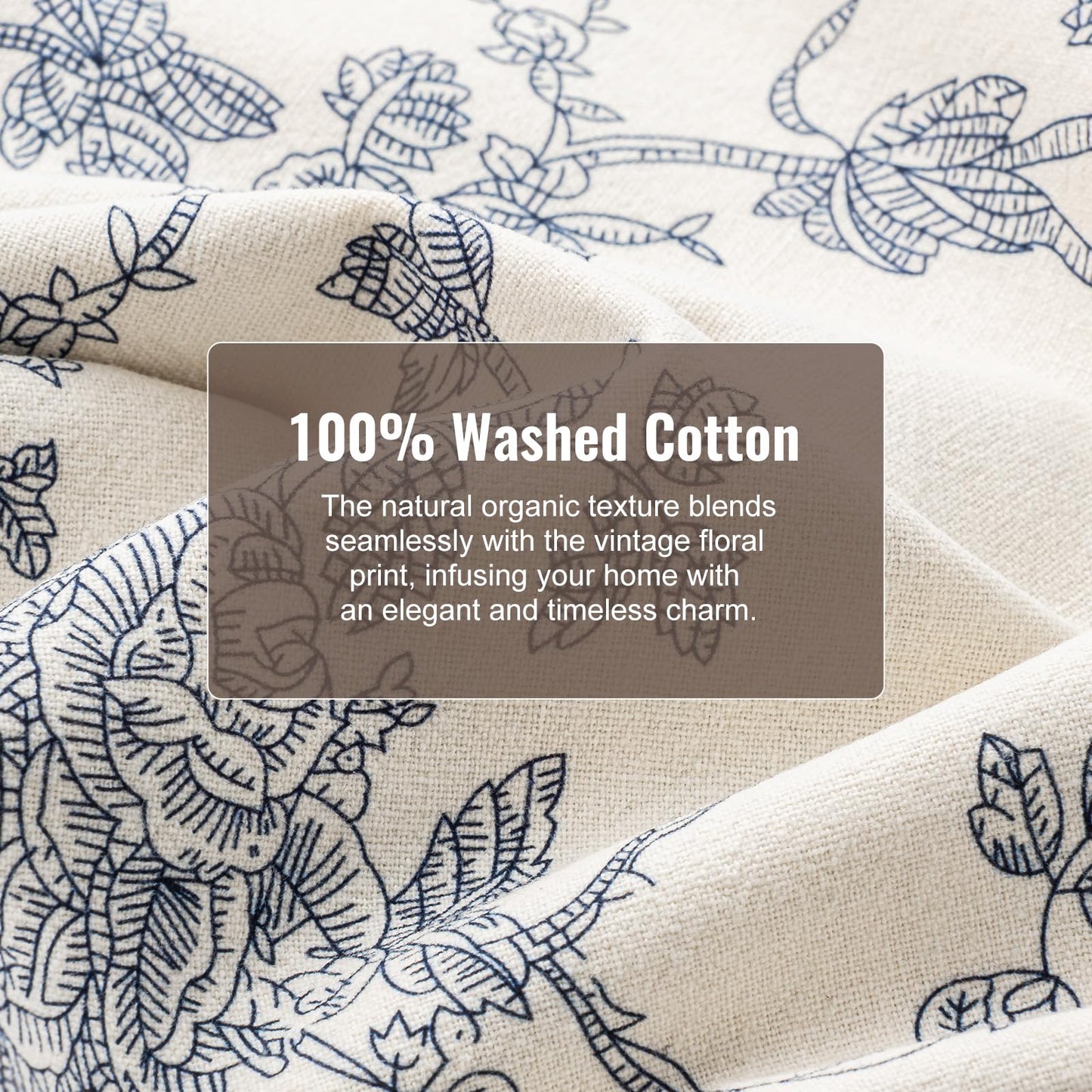 100% Cotton French Pastoral Kitchen Towels Set of 2, Decorative Flour Sack Tea Towels with Hanging Loop 18x25 Inch Absorbent Dish Cloths Farmhouse Home Decor, Brown