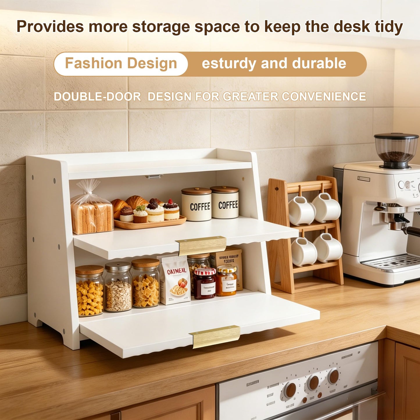 Elevated Bread Storage Cabinet