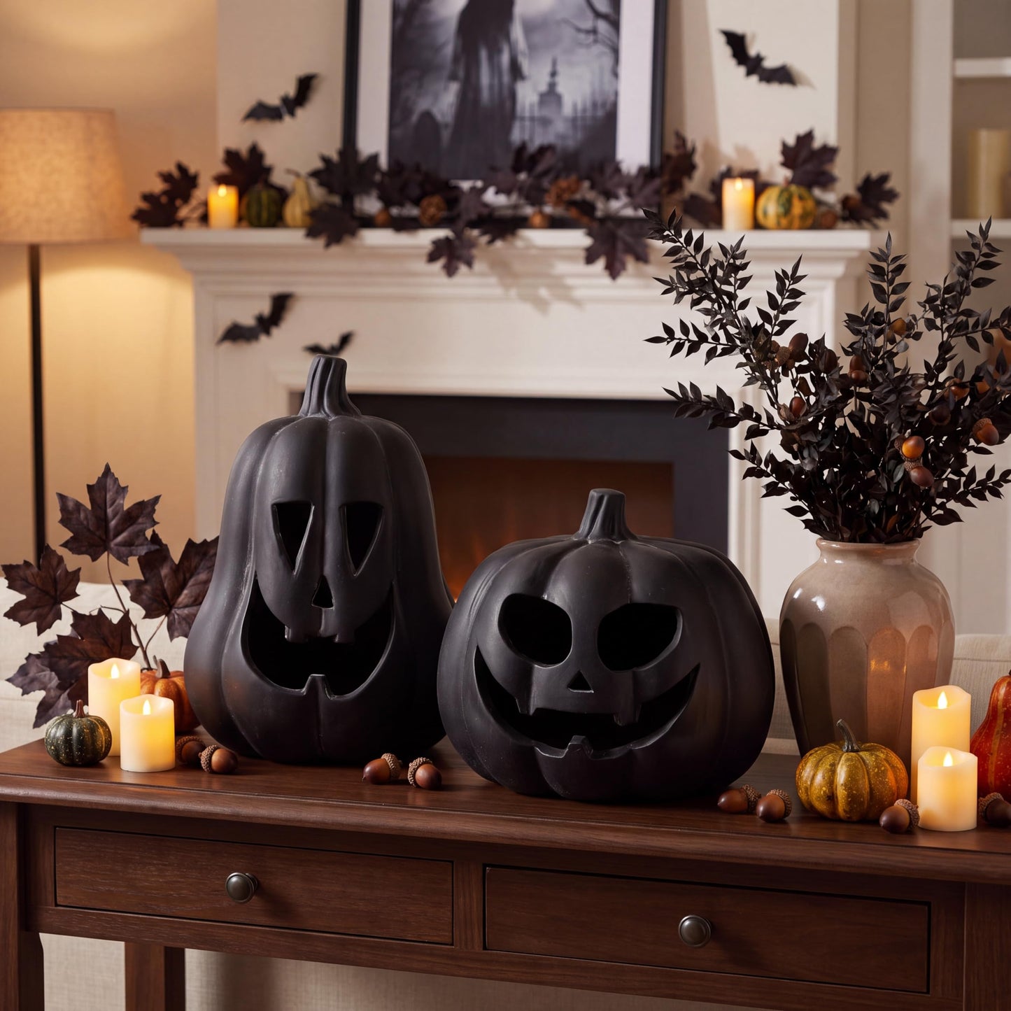2 Pack Fall Terracotta Pumpkins