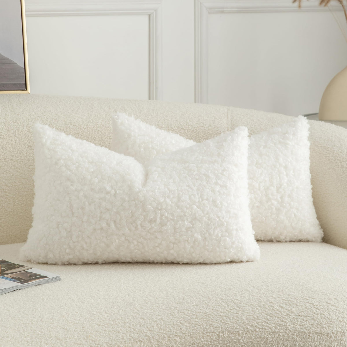 Pack of 2 Curly Teddy Wool Faux Fur