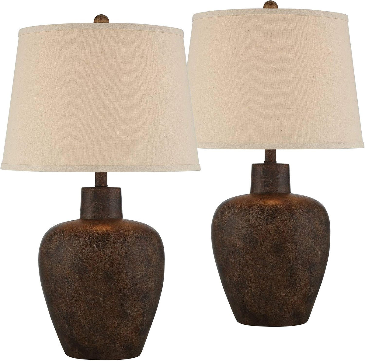 27" Tall Terracotta Table Lamps Set of 2