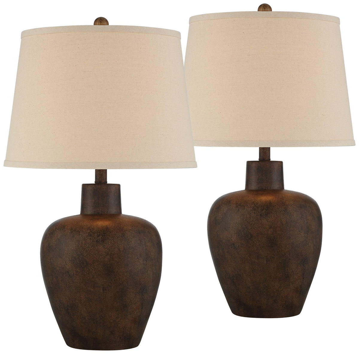 27" Tall Terracotta Table Lamps Set of 2