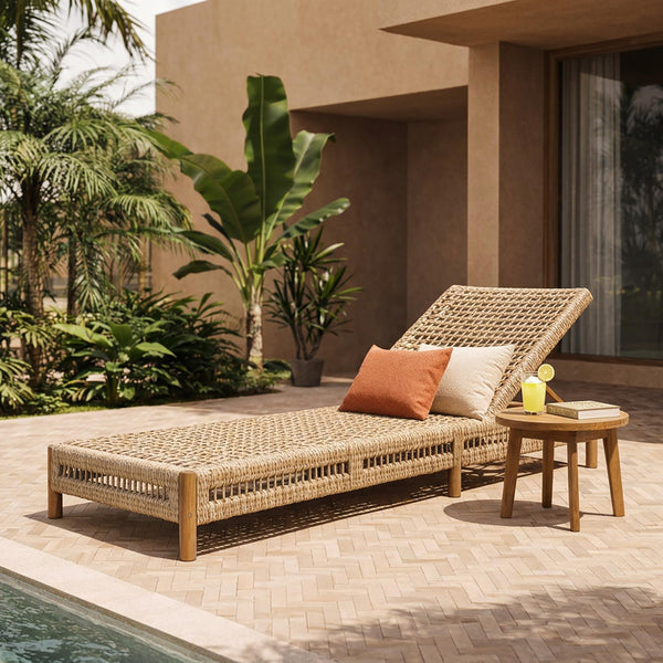 Wood Chaise Lounge Chair Outdoor