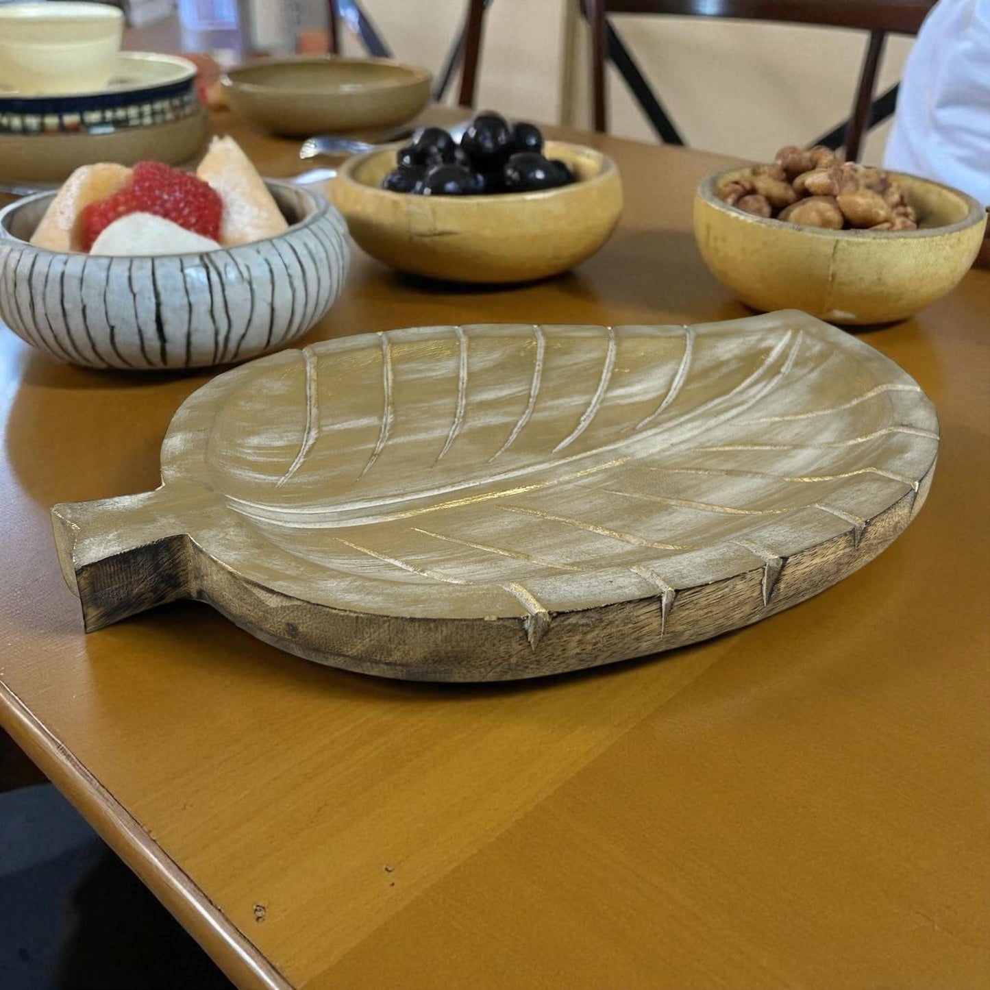 Wooden Decorative Pear Tray