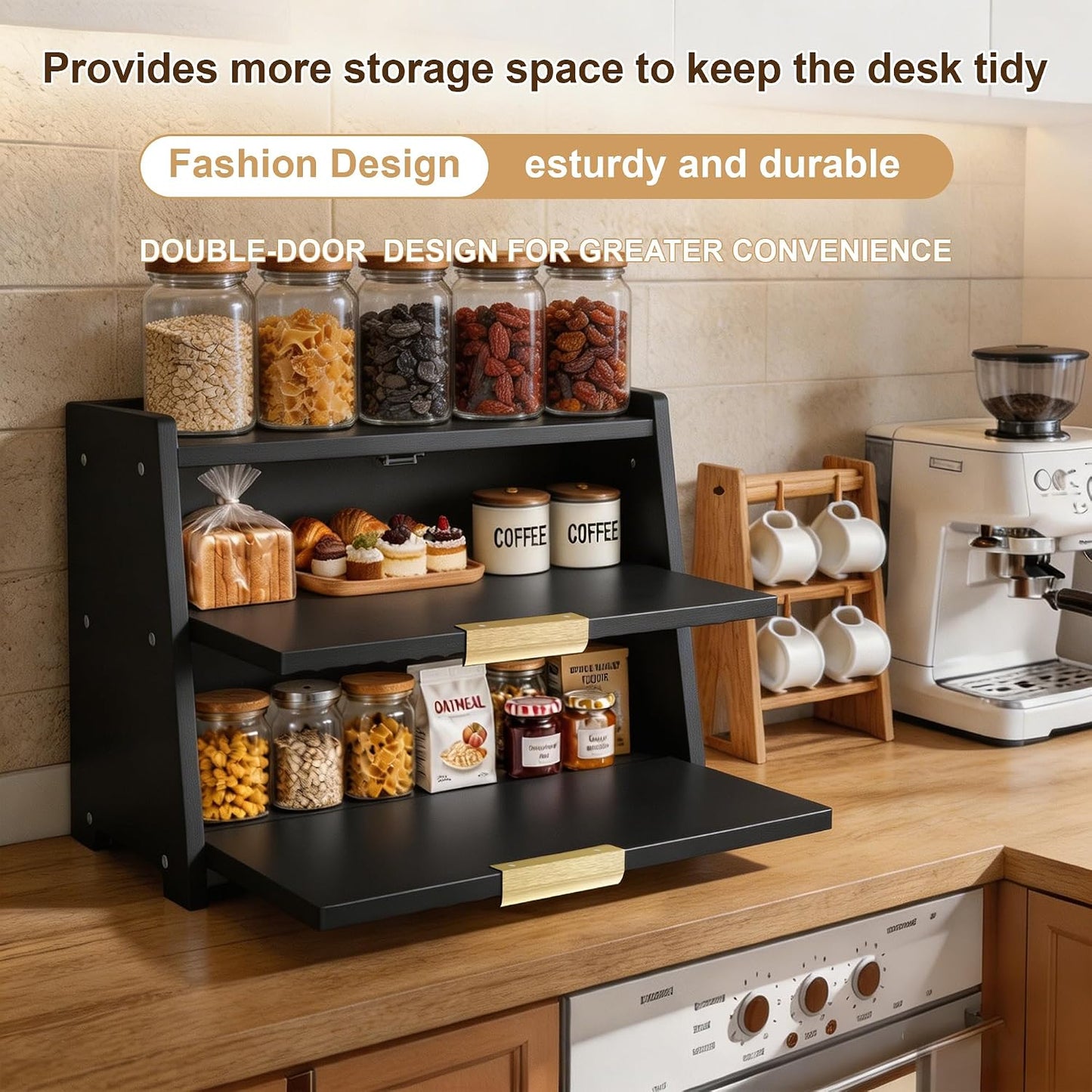 Elevated Bread Storage Cabinet