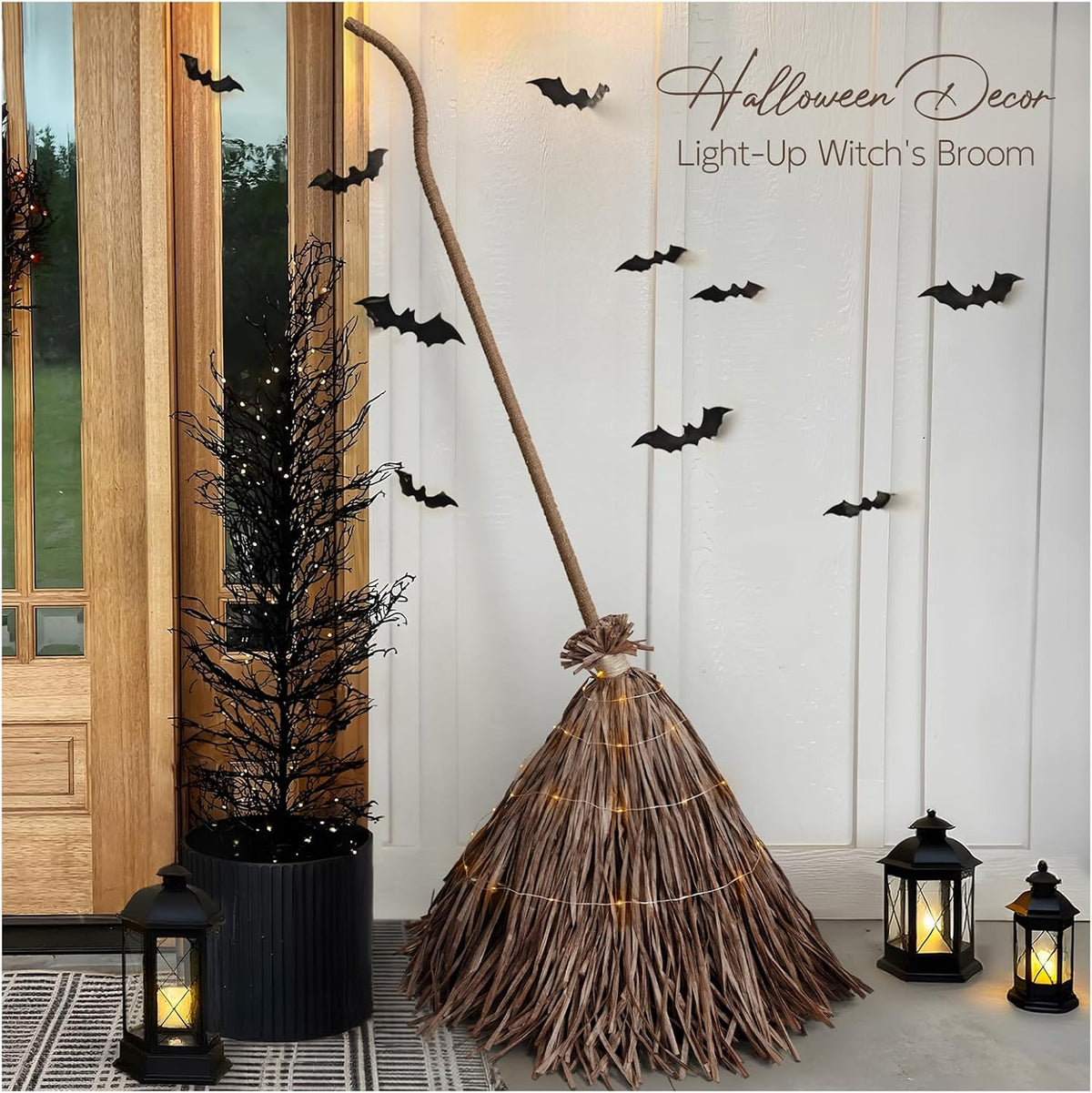 5.5 Ft Giant Light-Up Witches Broom