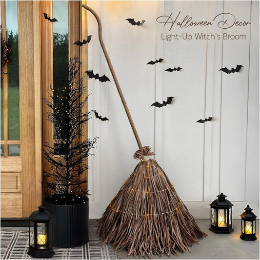 5.5 Ft Giant Light-Up Witches Broom