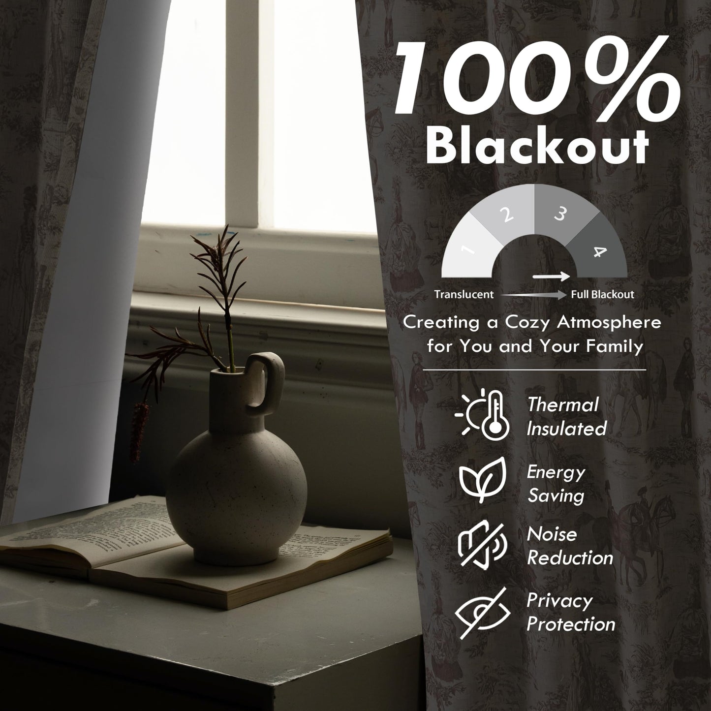 Linen Blackout Valance Window Curtain