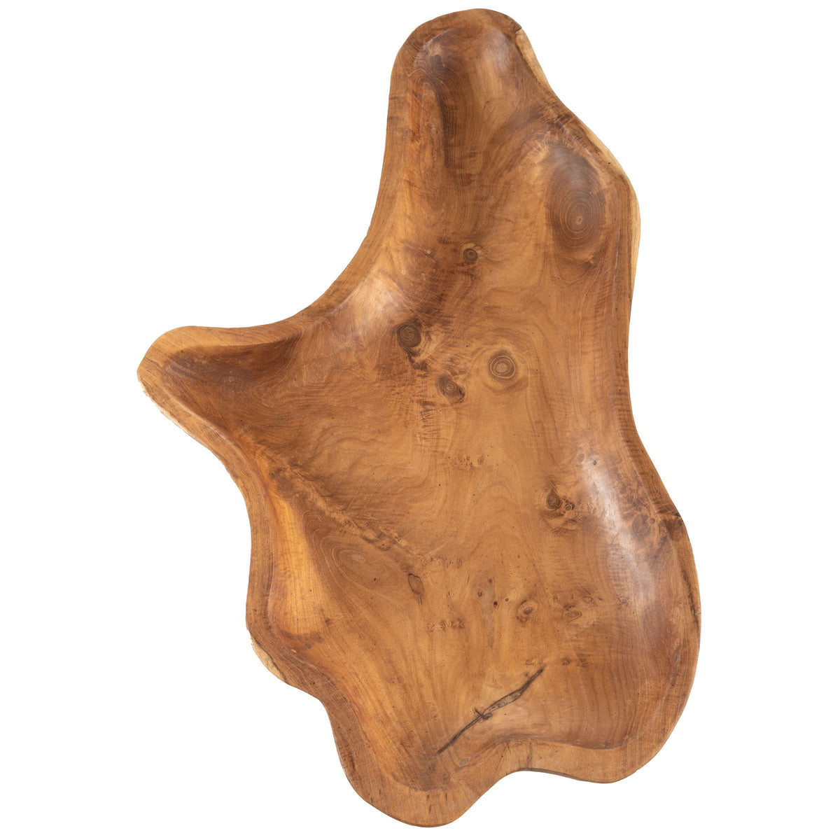 Hand Carved Leaf Bowl