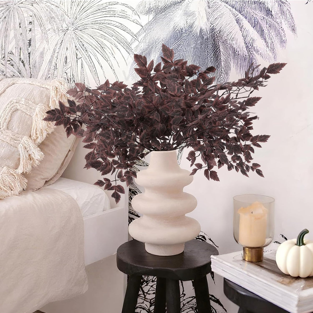 4 Pcs Artificial Cimicifuga Leaf Spray
