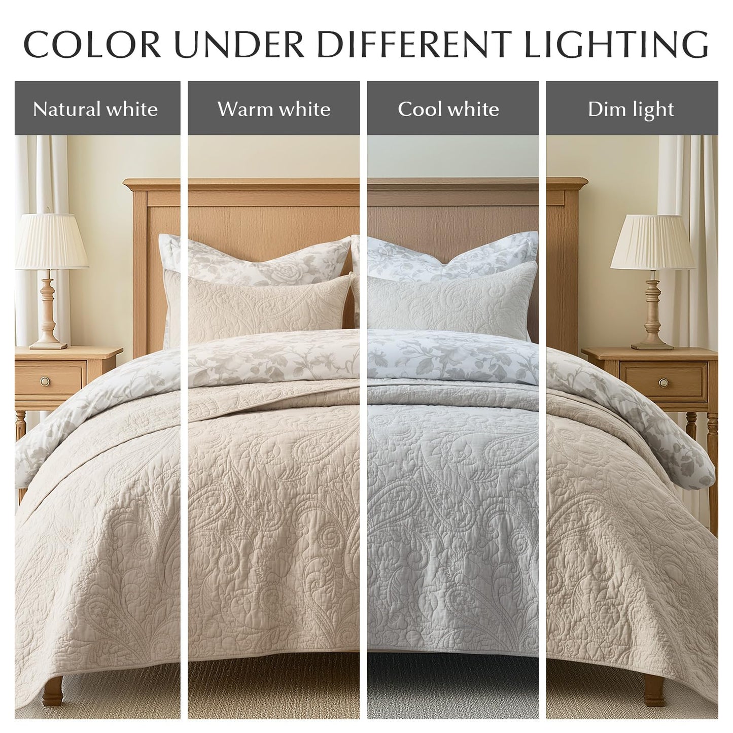 100% Cotton Scallop Quilt Set