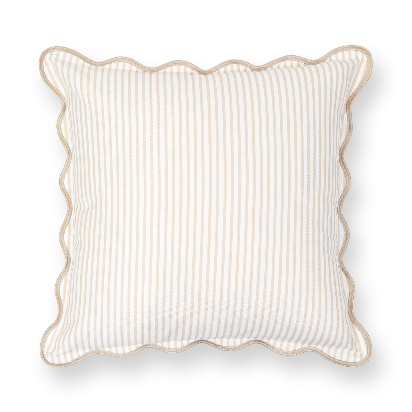 Indoor Outdoor Scalloped Lumbar Pillow Cover 12"x20"