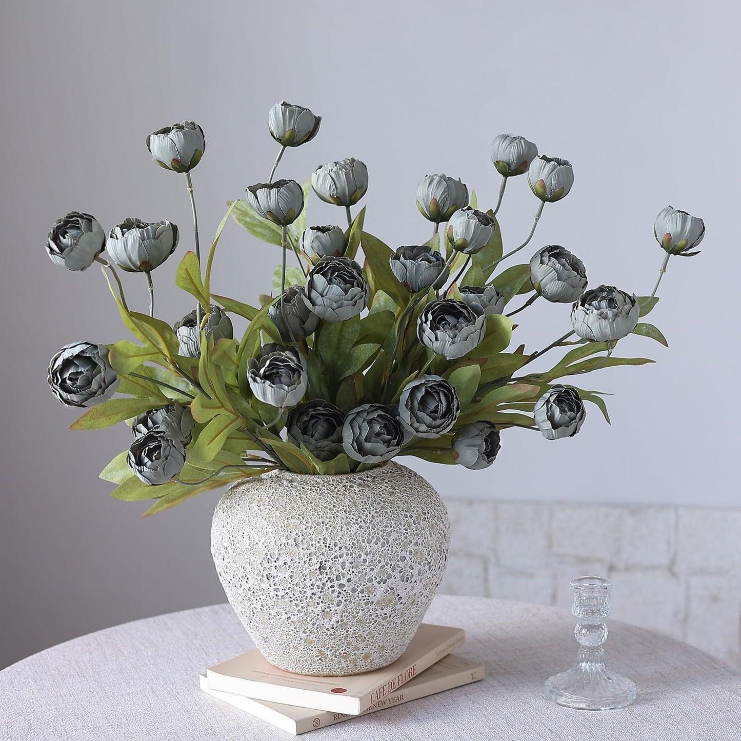 6 Pcs Faux Silk Peony Artificial Flowers 27" Stems
