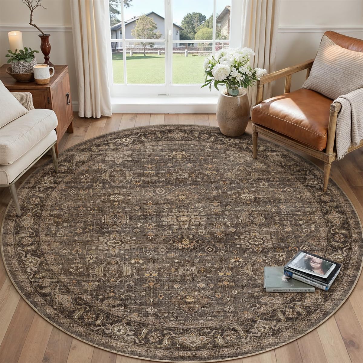 Dark Brown Vintage Rug