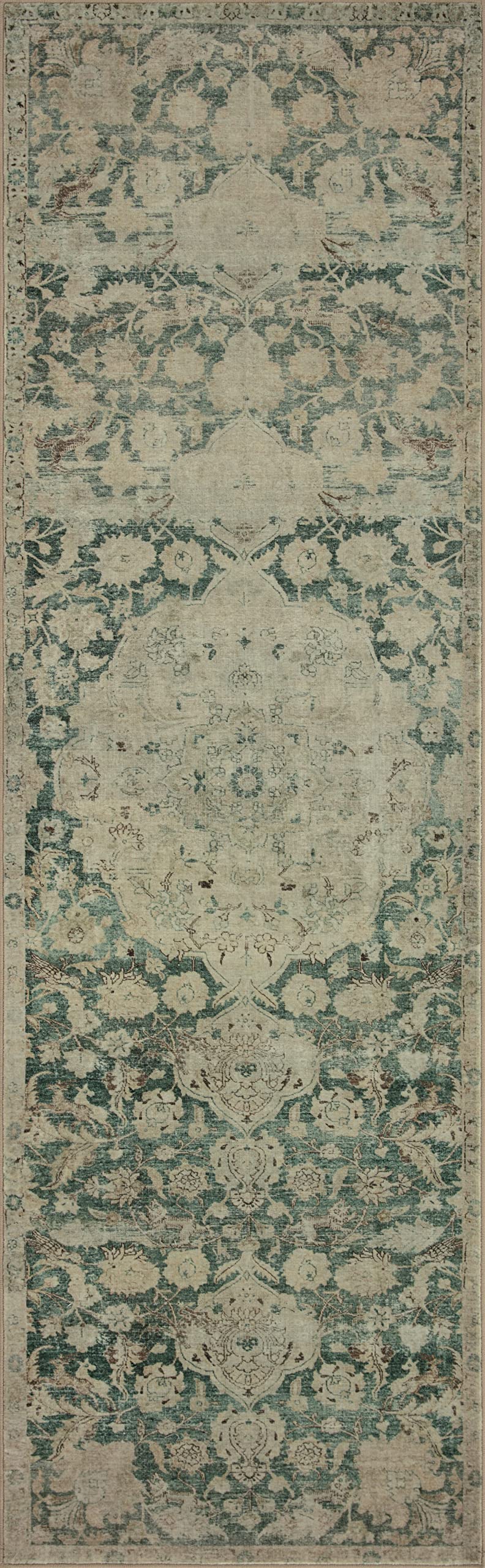 Loloi Magnolia Home by Joanna Gaines Sinclair Collection SIN-01 Pebble/Taupe 7'-6" x 9'-6", .25" Pile Height, Machine Washable, Area Rug