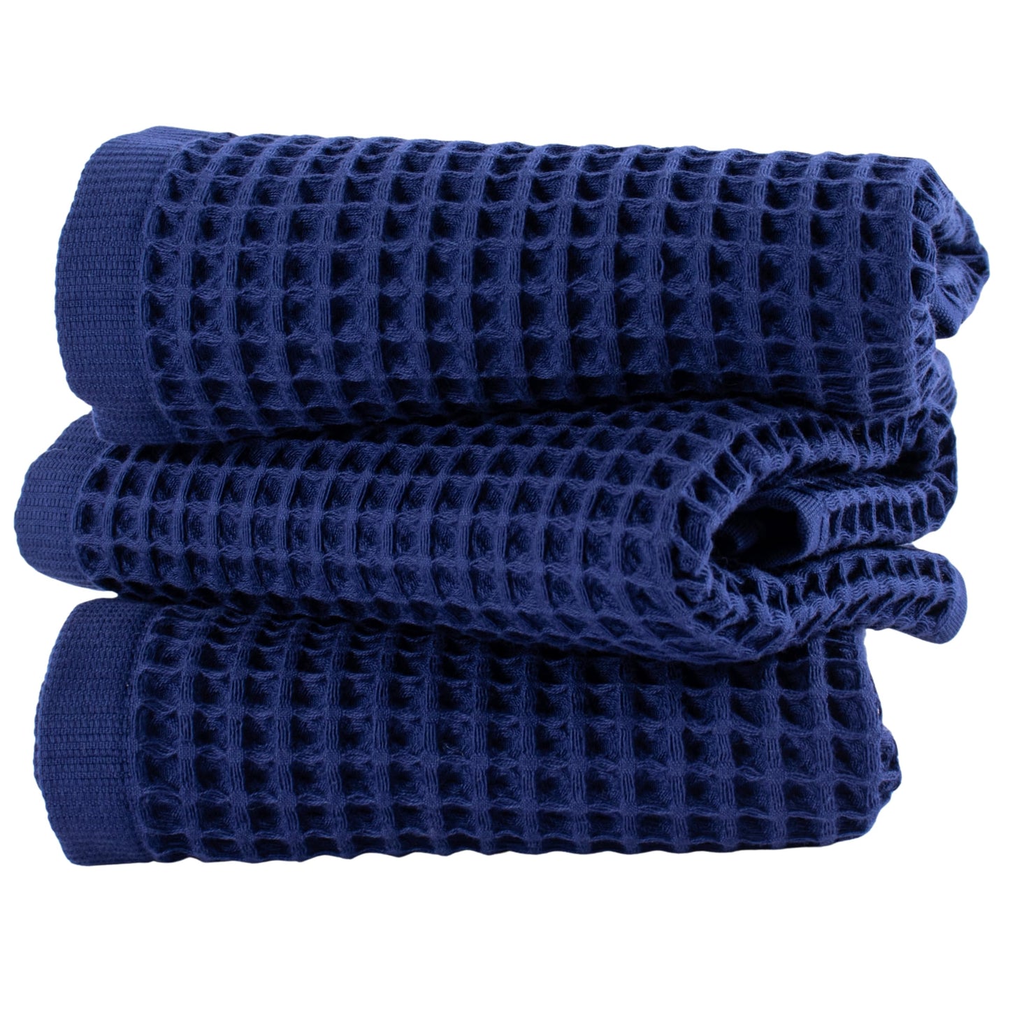 PÜSKÜL Organic Waffle Kitchen Towel Pure 100% Turkish Cotton Set of 3 Natural Raw-Undyed Towel - Premium Quality Soft Quick-Dry Absorbent Lint-Free Hand & Dish Towels Large 32X16 (3, Natural Beige)