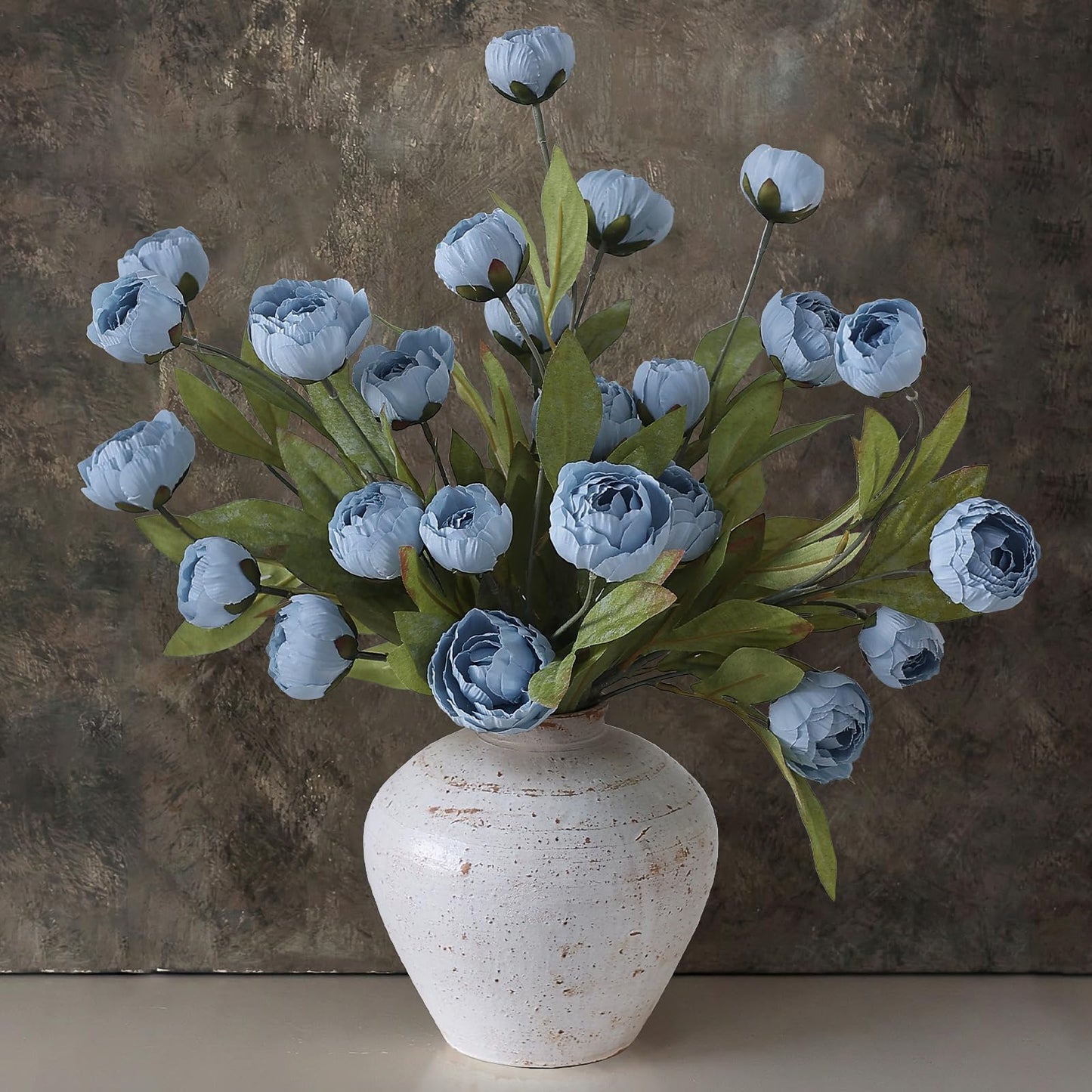 6 Pcs Faux Silk Peony Artificial Flowers 27" Stems