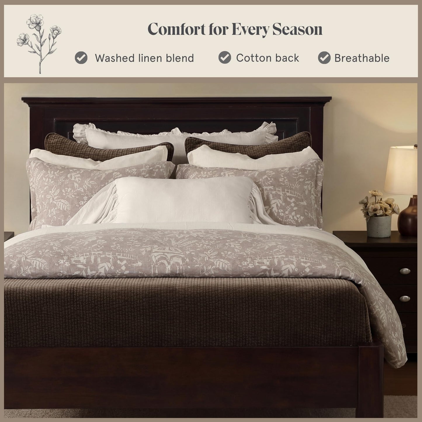 Victoria 3 Piece Duvet Cover Set with Pillow Shams