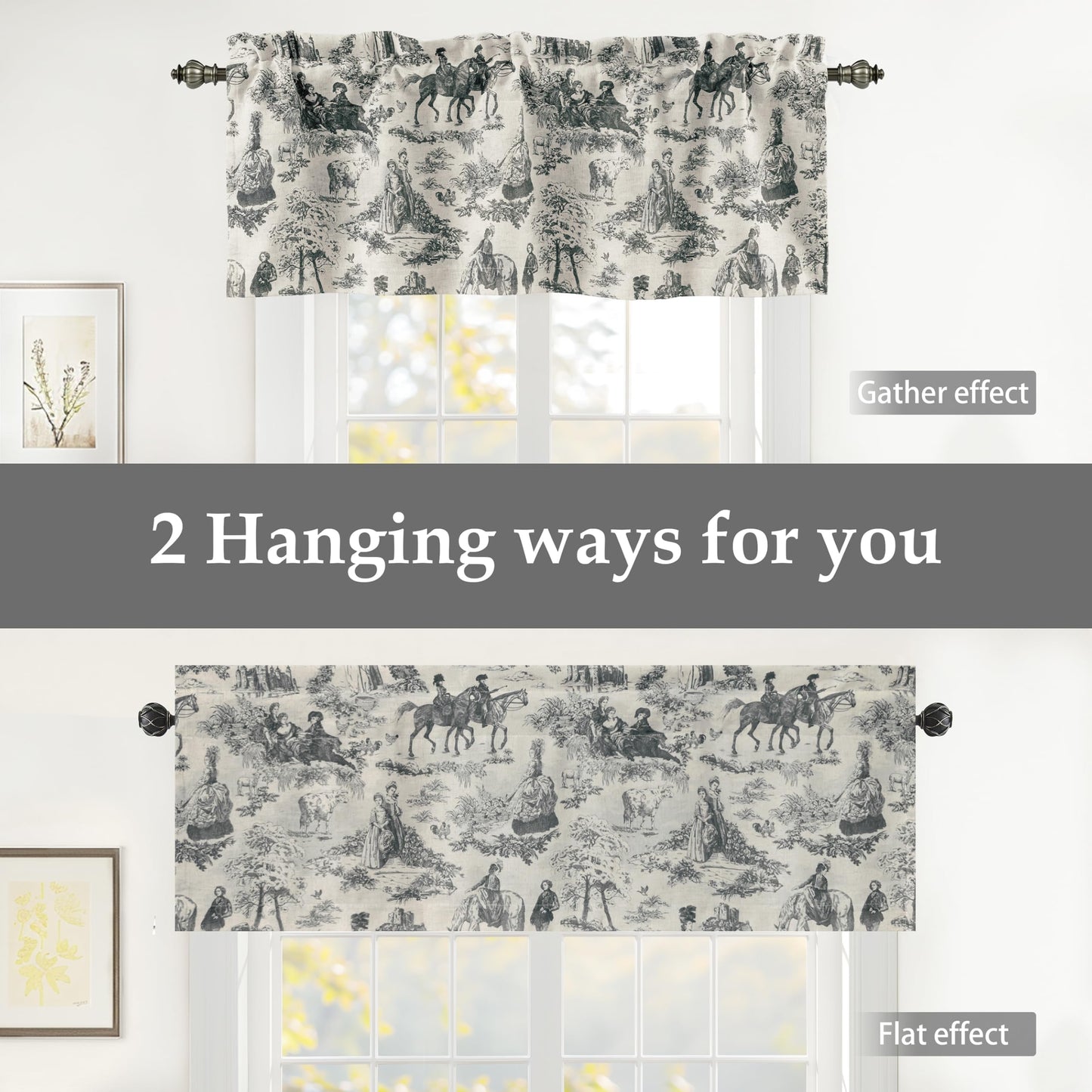 Linen Blackout Valance Window Curtain
