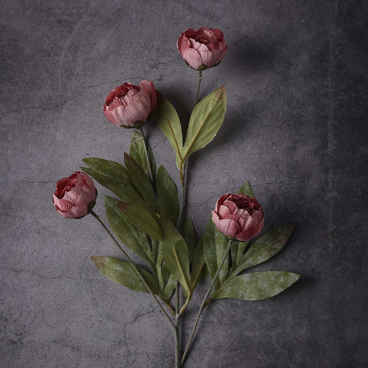 6 Pcs Faux Silk Peony Artificial Flowers 27" Stems