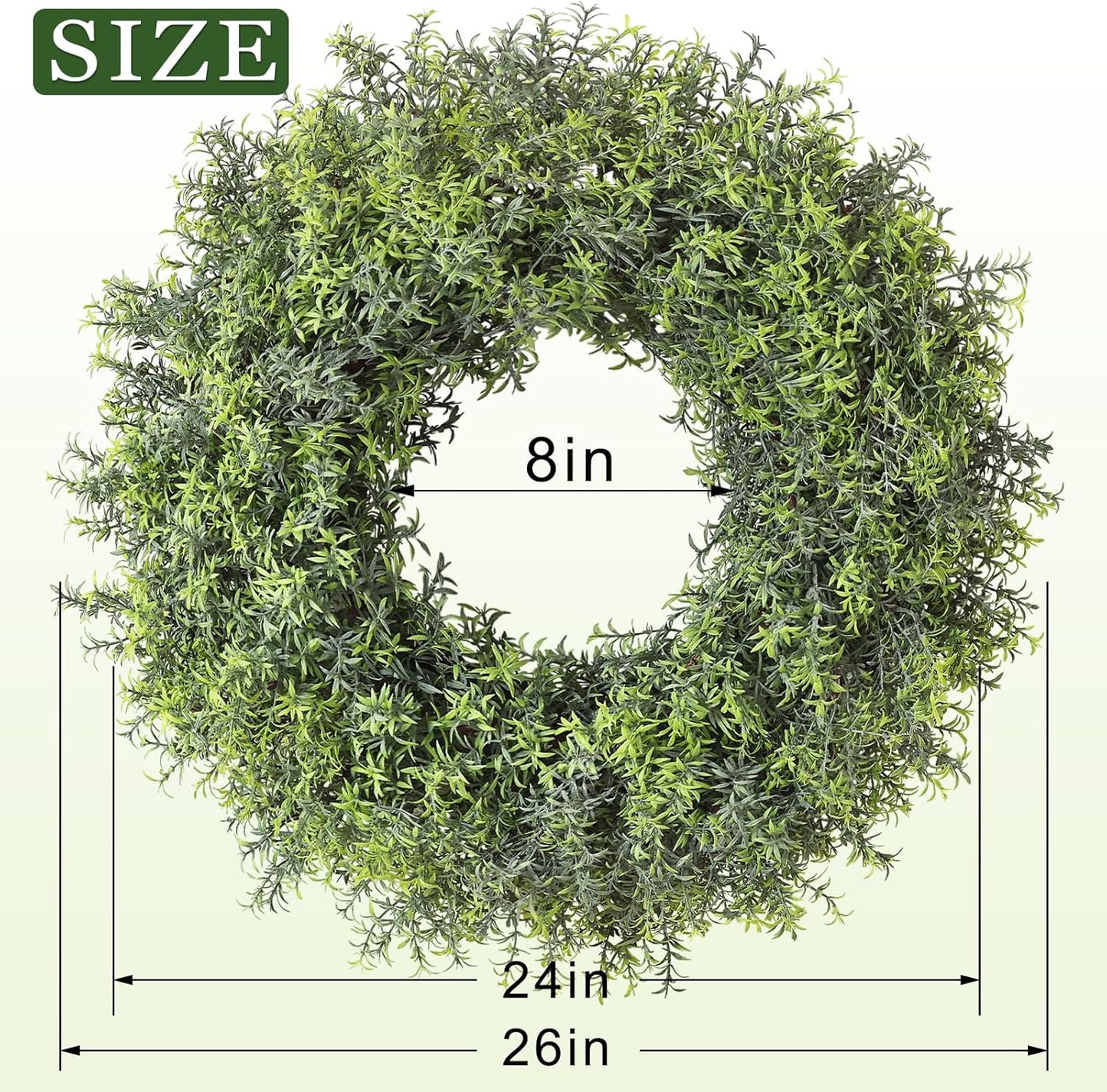 26" Large Artificial Rosemary Wreath