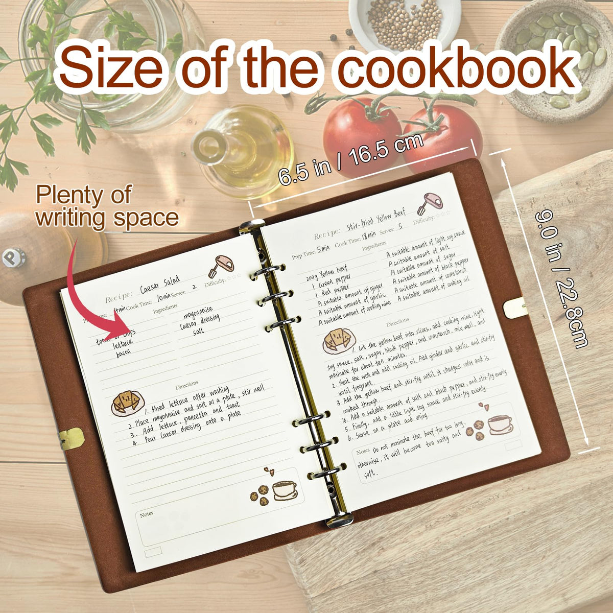 Blank Recipe Leather Cookbook