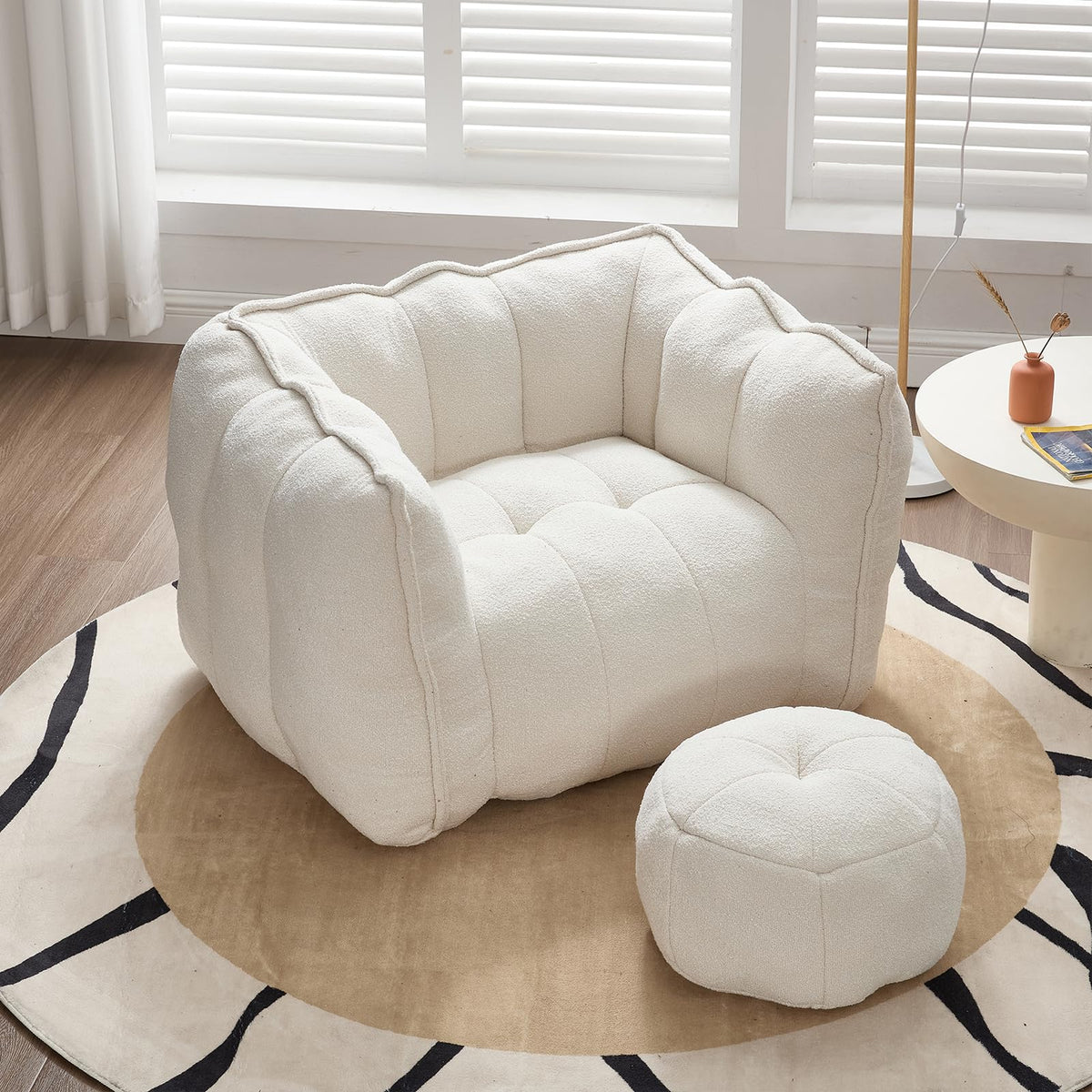 Bean Bag Couch with Ottoman