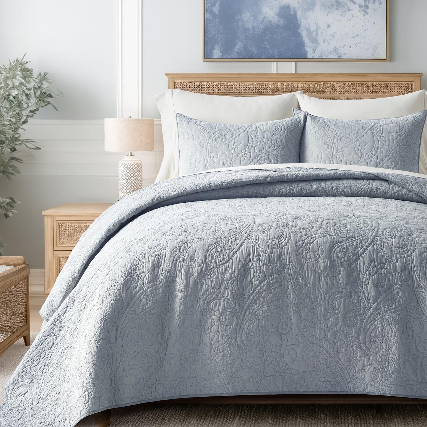 100% Cotton Scallop Quilt Set
