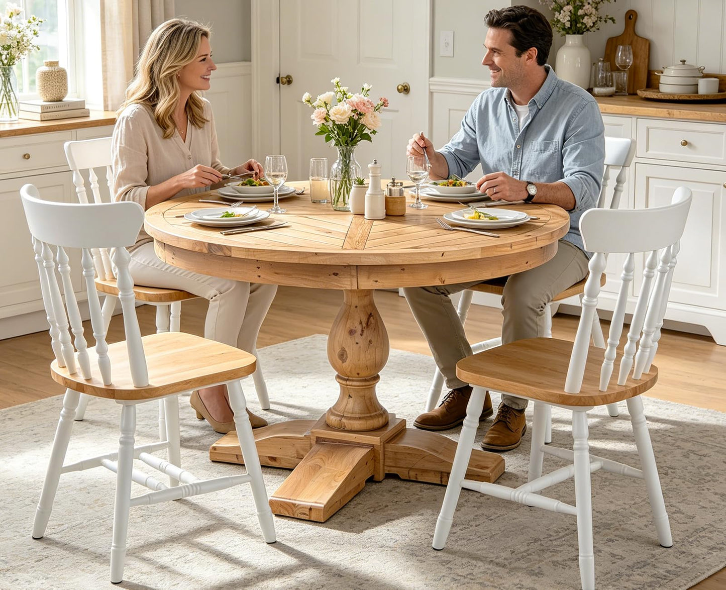 60" Round Dining Kitchen Table
