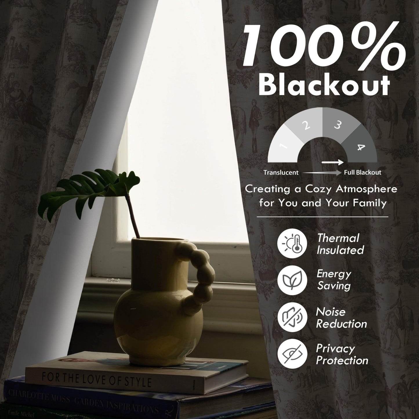 Linen Blackout Valance Window Curtain
