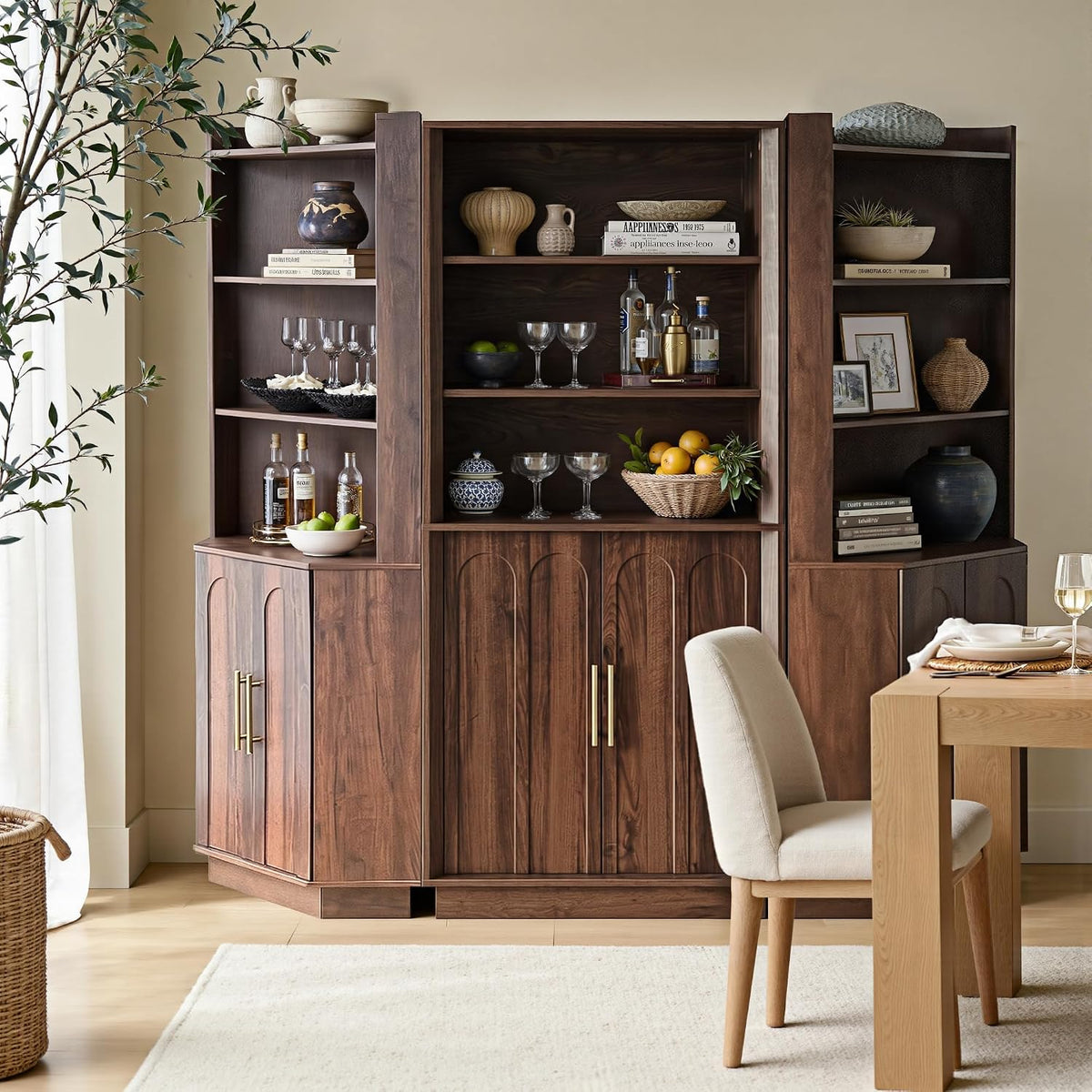 71" Tall Corner Cabinet with Storage