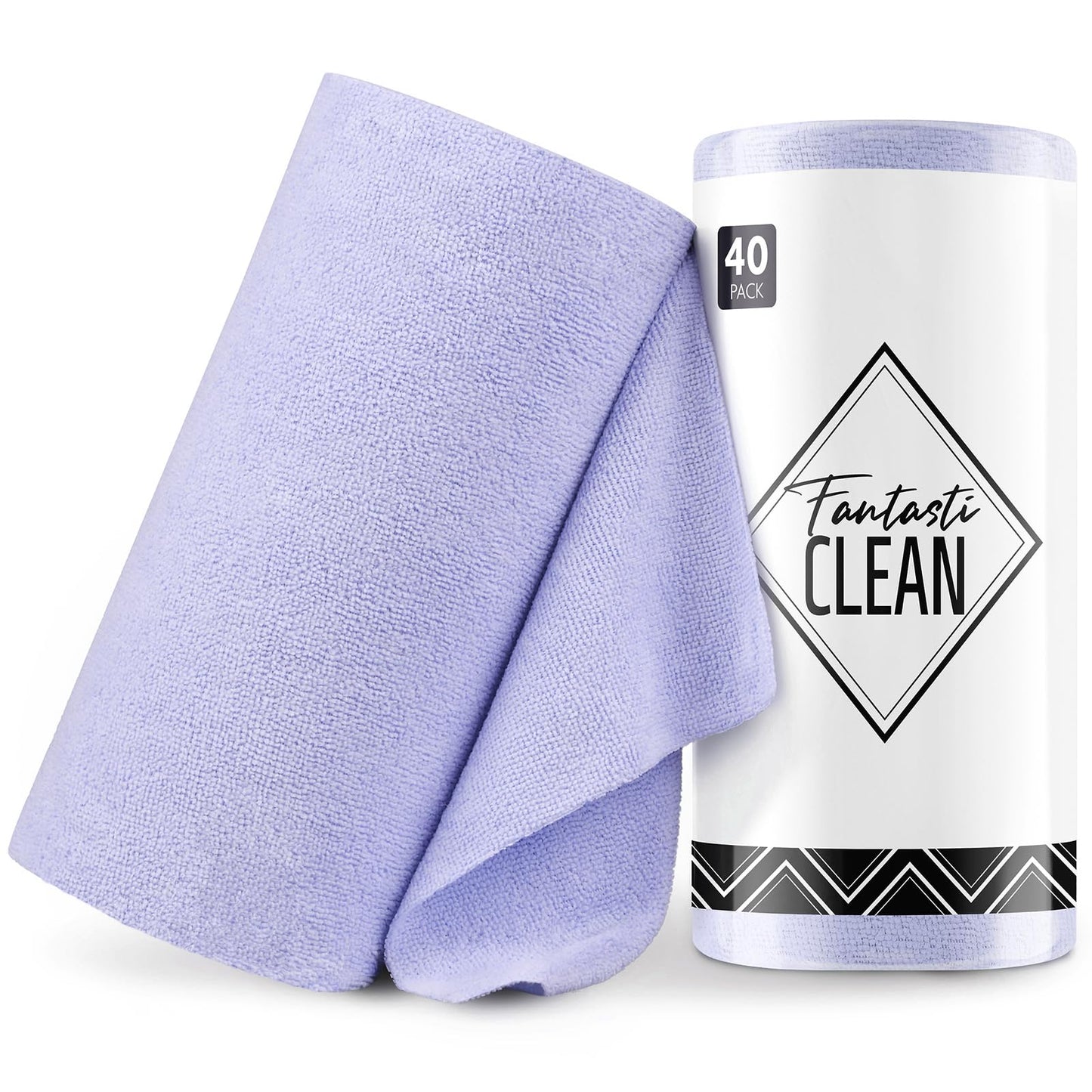 Fantasticlean Microfiber Cleaning Cloth Roll -60 Pack, Tear Away Microfiber Towels, 12" x 12", Reusable, Washable, Scratch Free, Ultra Absorbent Dishcloth for All-Around Cleaning (Beige & Tan)
