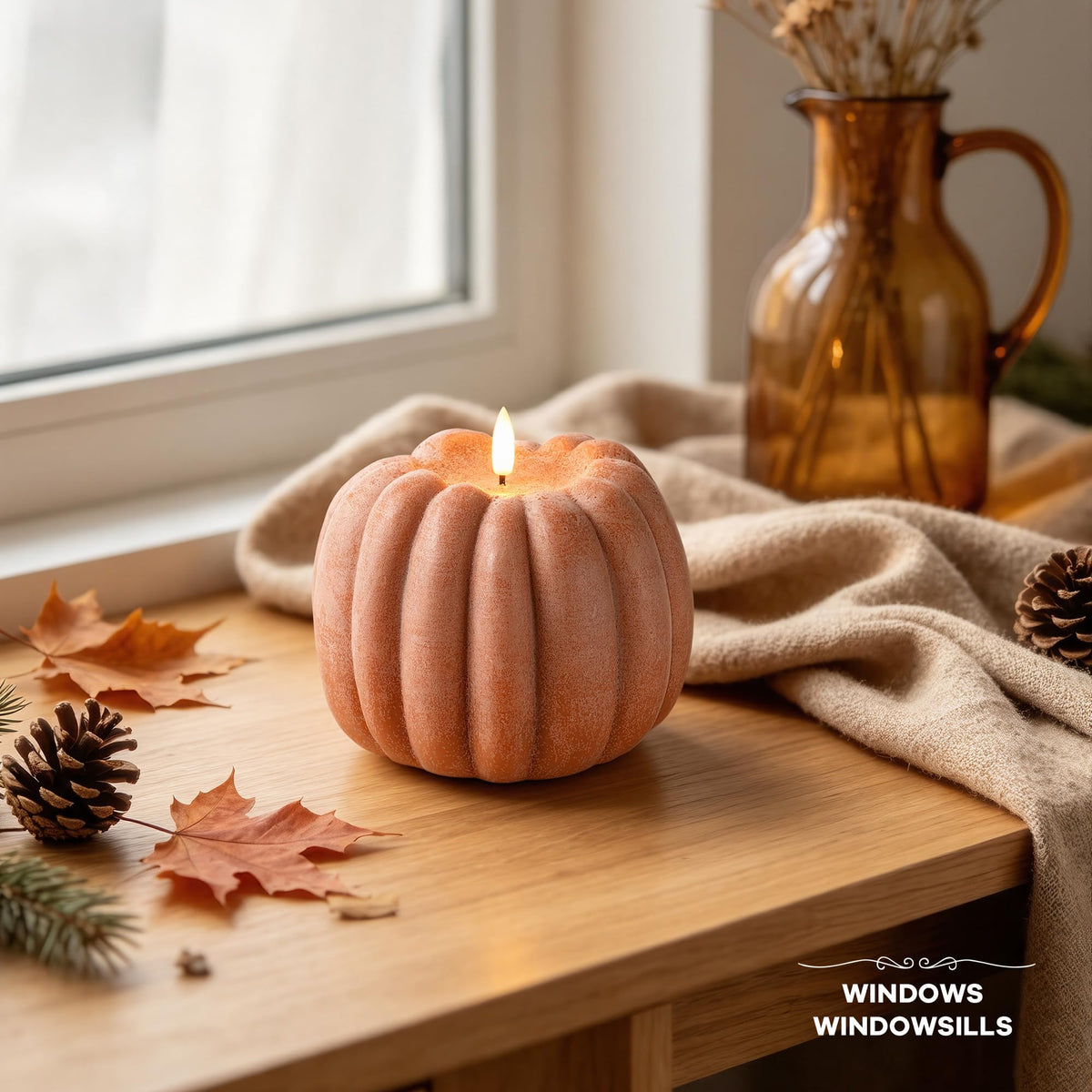 Flameless Pumpkin Candle with Remote