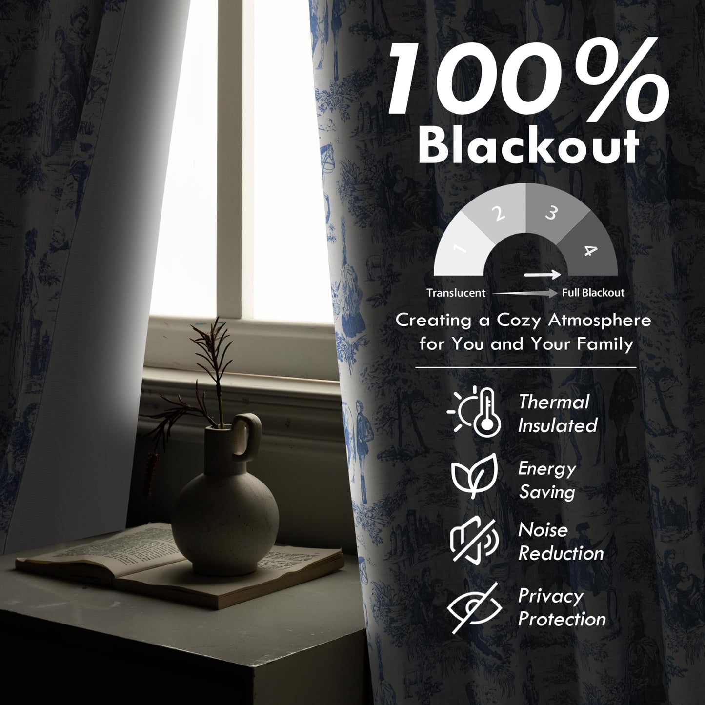 Linen Blackout Valance Window Curtain