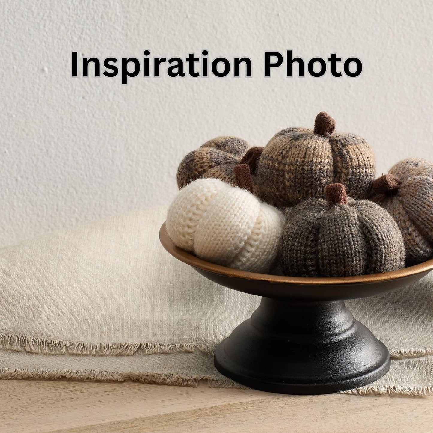 Set of 3 Cozy Knit Pumpkins