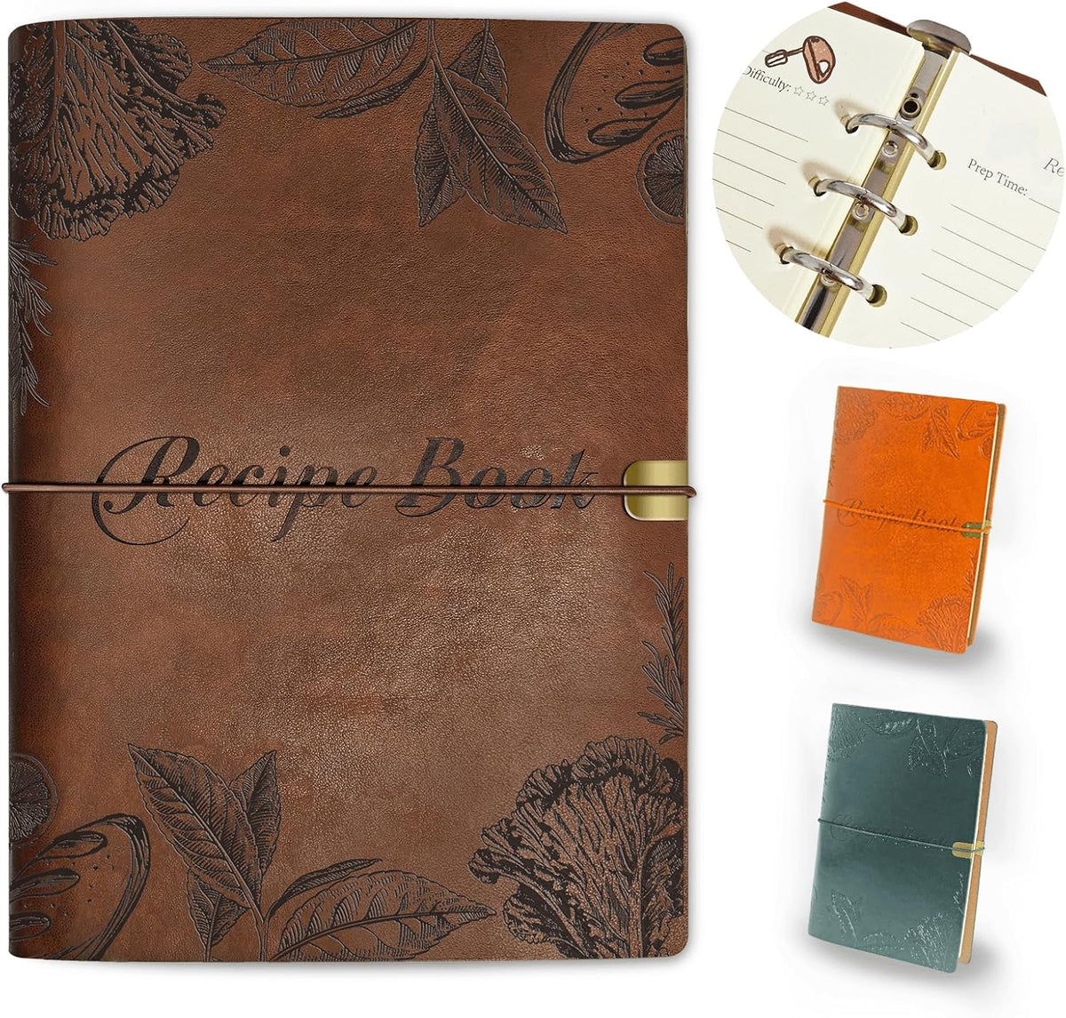 Blank Recipe Leather Cookbook